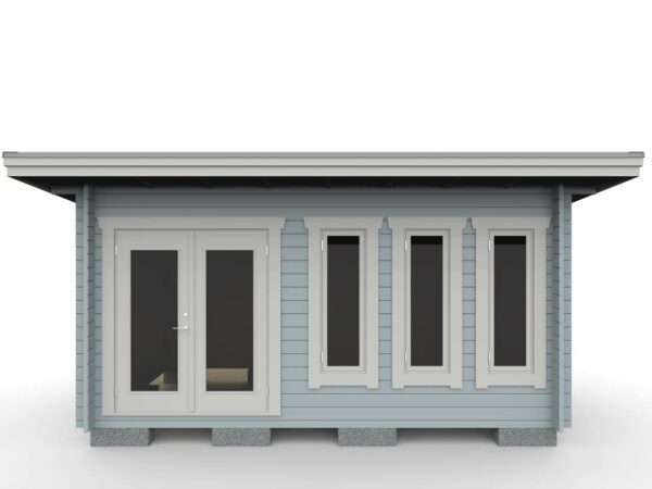 Friggeboda 12 m² med pardörr 16/19 och tre st fönster 15/15
